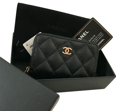 chanel card golder|chanel card holder zip around.